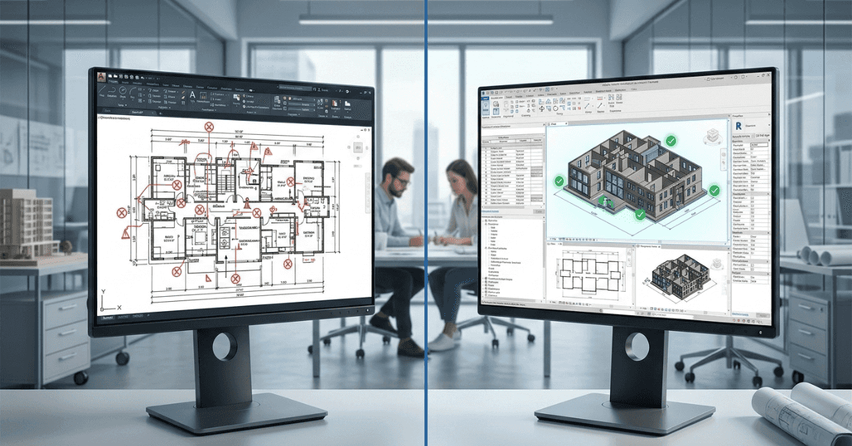 Revit vs AutoCAD drafting software